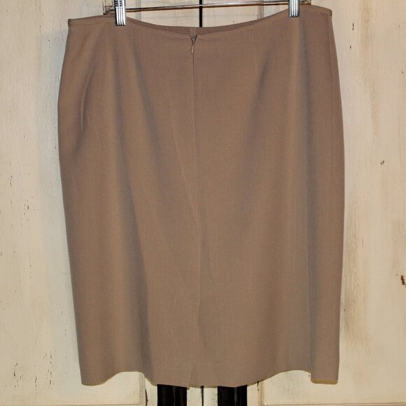 Preston & York tan lined ponte professional casual slim skirt 16 - Picture 3 of 6